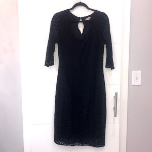 Black lace cocktail dress